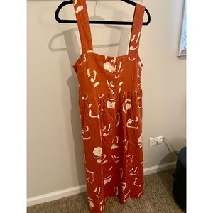 Madewell orange sun dress